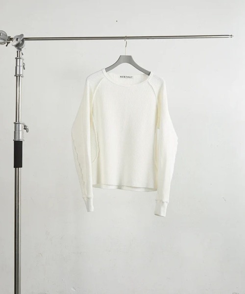 NVRFRGT(ネヴァーフォーゲット)の「WAFFLE THERMAL LONG SLEEVE T-SHIRT(Tシャツ/カットソー・メンズ・ブラック/ホワイト/グレー・2/1/3)」の4枚目の写真