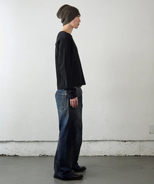 NVRFRGT(ネヴァーフォーゲット)の「WAFFLE THERMAL LONG SLEEVE T-SHIRT(Tシャツ/カットソー・メンズ・ブラック/ホワイト/グレー・2/1/3)」の13枚目の写真