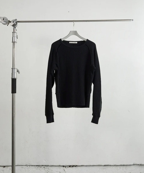 NVRFRGT(ネヴァーフォーゲット)の「WAFFLE THERMAL LONG SLEEVE T-SHIRT(Tシャツ/カットソー・メンズ・ブラック/ホワイト/グレー・2/1/3)」の11枚目の写真