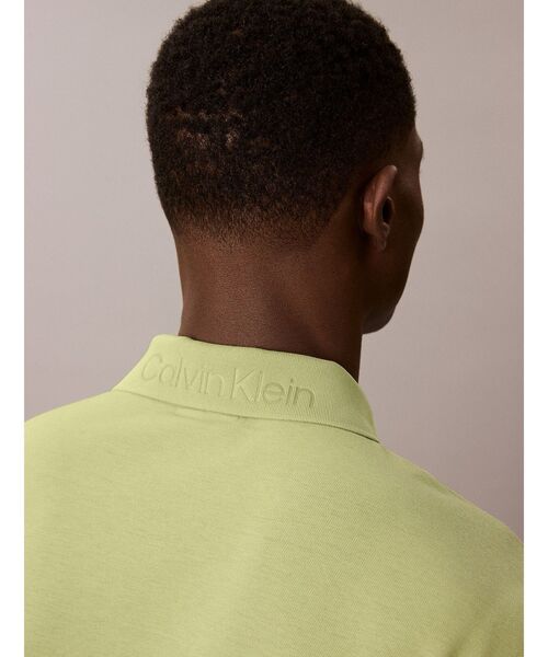 Calvin Klein(カルバン・クライン)の「ポロシャツ - ピケスナップボタンポロシャツ(ポロシャツ・メンズ・ダークオリーブ・L/M)」の3枚目の写真