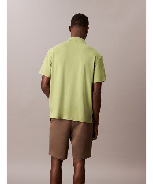 Calvin Klein(カルバン・クライン)の「ポロシャツ - ピケスナップボタンポロシャツ(ポロシャツ・メンズ・ダークオリーブ・L/M)」の4枚目の写真