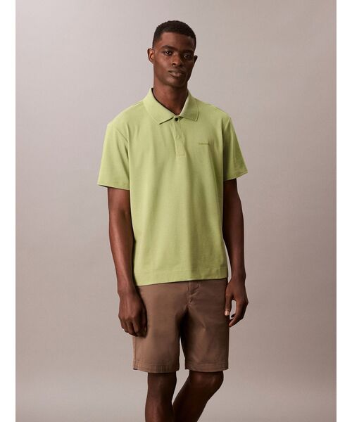 Calvin Klein(カルバン・クライン)の「ポロシャツ - ピケスナップボタンポロシャツ(ポロシャツ・メンズ・ダークオリーブ・L/M)」の7枚目の写真