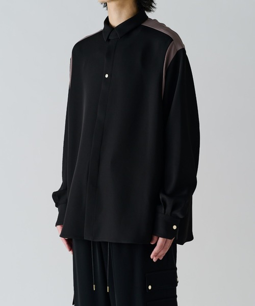 CULLNI(クルニ)の「【CULLNI exclusive for Lui's】パターン切替デザインシャツ(シャツ/ブラウス・メンズ・ブラック/モカ/アイボリー・1/2)」の22枚目の写真