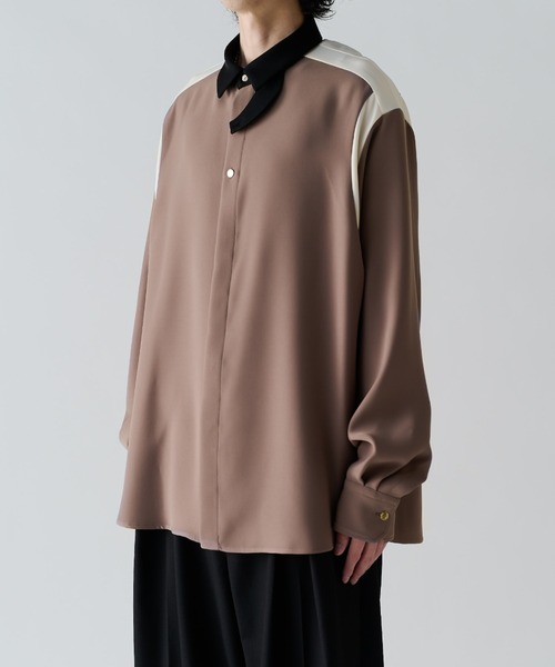 CULLNI(クルニ)の「【CULLNI exclusive for Lui's】パターン切替デザインシャツ(シャツ/ブラウス・メンズ・ブラック/モカ/アイボリー・1/2)」の18枚目の写真