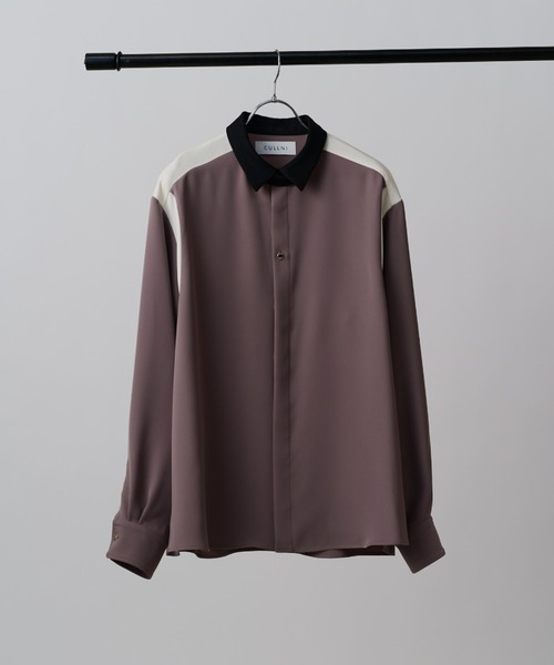 CULLNI(クルニ)の「【CULLNI exclusive for Lui's】パターン切替デザインシャツ(シャツ/ブラウス・メンズ・ブラック/モカ/アイボリー・1/2)」の7枚目の写真