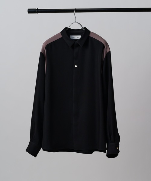 CULLNI(クルニ)の「【CULLNI exclusive for Lui's】パターン切替デザインシャツ(シャツ/ブラウス・メンズ・ブラック/モカ/アイボリー・1/2)」の10枚目の写真