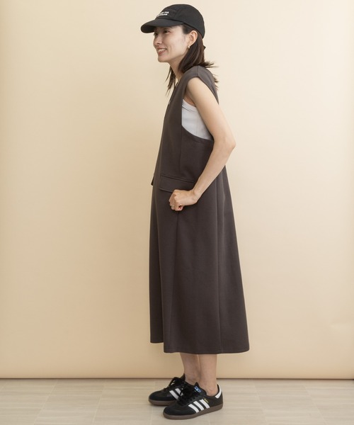 lodie(ロディ)の「カットジャージ・セミタイトワンピース(ワンピース・レディース・チャコールグレー/ブラック/モカ・FREE)」の14枚目の写真