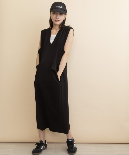lodie(ロディ)の「カットジャージ・セミタイトワンピース(ワンピース・レディース・チャコールグレー/ブラック/モカ・FREE)」の9枚目の写真