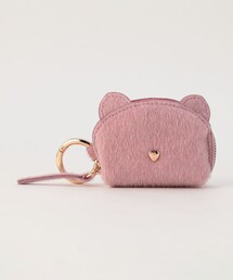 NOLLEY'S（ノーリーズ）の「ねこチャーム フェイクハラコキーケース（ポーチ）」