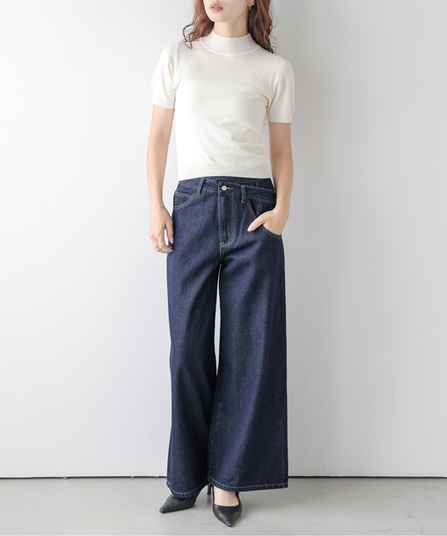La-gemme(ラジェム)の「レースポケットアシンメトリーデニムパンツ(デニムパンツ・レディース・ネイビー/ブルー/ライトブルー・L/M)」の14枚目の写真