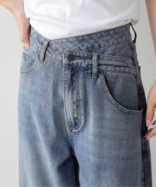 La-gemme(ラジェム)の「レースポケットアシンメトリーデニムパンツ(デニムパンツ・レディース・ネイビー/ブルー/ライトブルー・L/M)」の18枚目の写真