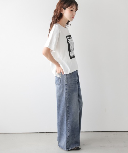 La-gemme(ラジェム)の「レースポケットアシンメトリーデニムパンツ(デニムパンツ・レディース・ネイビー/ブルー/ライトブルー・L/M)」の19枚目の写真