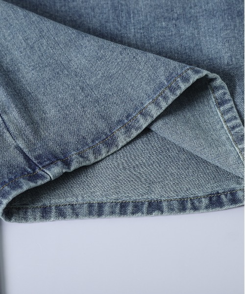 La-gemme(ラジェム)の「レースポケットアシンメトリーデニムパンツ(デニムパンツ・レディース・ネイビー/ブルー/ライトブルー・L/M)」の6枚目の写真