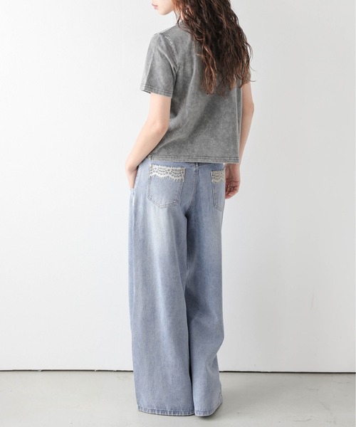 La-gemme(ラジェム)の「レースポケットアシンメトリーデニムパンツ(デニムパンツ・レディース・ネイビー/ブルー/ライトブルー・L/M)」の20枚目の写真