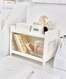 Made in I（メイドインアイ）の「コンパクトプラスチック収納ラック（掛け時計）」