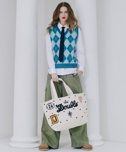DOUBLE STANDARD CLOTHING(ダブルスタンダードクロージング)の「ウールアーガイルニットベスト(ベスト・レディース・エメラルド・36/38)」の12枚目の写真
