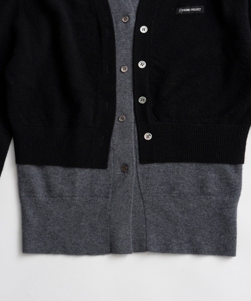 PRANK PROJECT(プランクプロジェクト)の「【2026Autumn Pre-Order】ヤクブレンドVネックレイヤードニットカーデ / Yak Blend V-Neck Layered Knit Cardigan(カーディガン/ボレロ・レディース・ブラウン/ブラック/チャコールグレー・FREE)」の22枚目の写真
