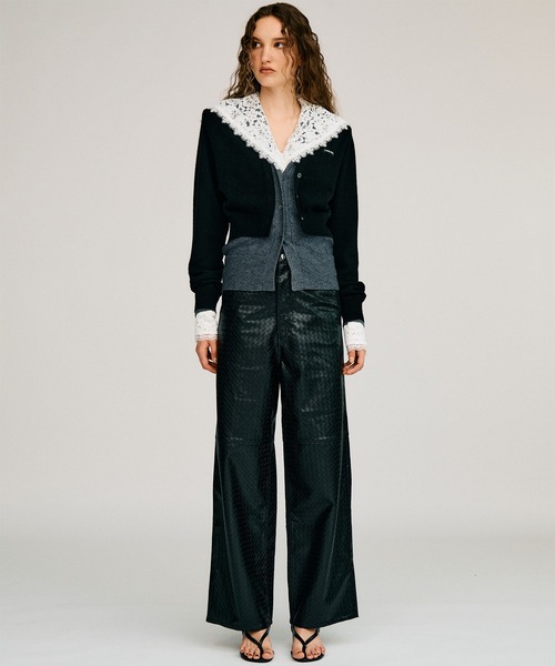 PRANK PROJECT(プランクプロジェクト)の「【2026Autumn Pre-Order】ヤクブレンドVネックレイヤードニットカーデ / Yak Blend V-Neck Layered Knit Cardigan(カーディガン/ボレロ・レディース・ブラウン/ブラック/チャコールグレー・FREE)」の16枚目の写真