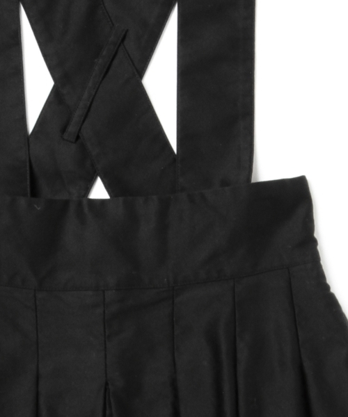 BEAMS BOY（ビームスボーイ）の「BEAMS BOY / モールスキン サスペンダー プリーツ（スカート・レディース・ブラック/ベージュ・ONE SIZE）」の13枚目の写真