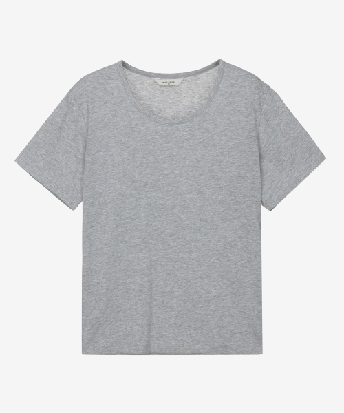 MIND BRIDGE WOMEN（マインドブリッジウーマン）の「[W]ベーシック半袖Tシャツ - 3カラー MYTS3202（Tシャツ/カットソー・レディース・ブラウン/グレー/グリーン・55/66）」の4枚目の写真