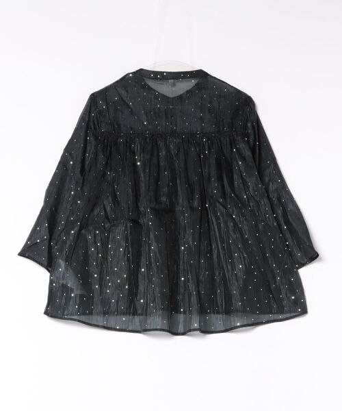 coca(coca)(コカ)の「箔ドットシアーフレアブラウス(シャツ/ブラウス・レディース・ブラック・M/S/L)」の15枚目の写真