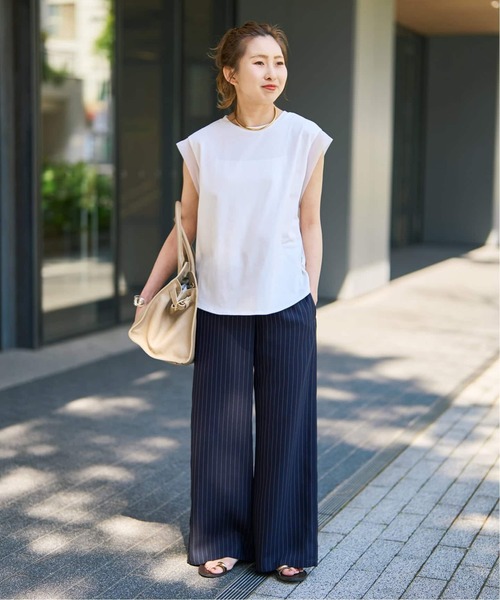 Spick & Span(スピックアンドスパン)の「《追加》オーガンジーコンビルーズプルオーバー(Tシャツ/カットソー・レディース・ホワイト系その他/ブラック・FREE)」の15枚目の写真