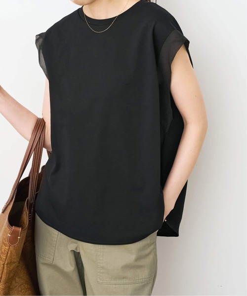 Spick & Span(スピックアンドスパン)の「《追加》オーガンジーコンビルーズプルオーバー(Tシャツ/カットソー・レディース・ホワイト系その他/ブラック・FREE)」の17枚目の写真
