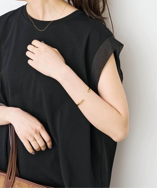 Spick & Span(スピックアンドスパン)の「《追加》オーガンジーコンビルーズプルオーバー(Tシャツ/カットソー・レディース・ホワイト系その他/ブラック・FREE)」の20枚目の写真