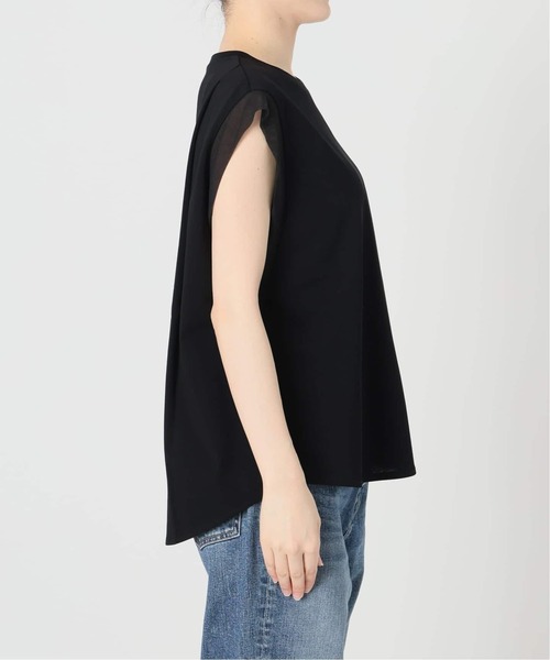 Spick & Span(スピックアンドスパン)の「《追加》オーガンジーコンビルーズプルオーバー(Tシャツ/カットソー・レディース・ホワイト系その他/ブラック・FREE)」の13枚目の写真