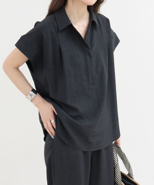 fredy emue(フレディエミュ)の「【接触冷感】ライトタンブラーセットアップ(その他パンツ・レディース・チャコールグレー/ダークブラウン・38)」の14枚目の写真