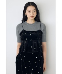 AZUL by moussy | 【セットアップ対応】ベロア刺繍キャミソール(キャミソール)