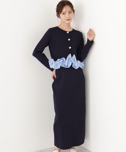 PROPORTION BODY DRESSING(プロポーションボディドレッシング)の「ホイップヘムニットセットアップ / 1216240912(ワンピース・レディース・ネイビー/ピンク・MEDIUM/P/S/SMALL)」の12枚目の写真