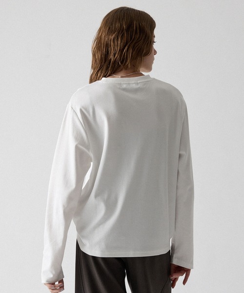 CLEL(クレイル)の「【CLEL】Giza Cotton Crew-Neck T-Shirt / ギザコットン クルーネックTシャツ(ロンT/吸水速乾)(Tシャツ/カットソー・メンズ・ブラック/ホワイト/グレー系/ダークブラウン/ワインレッド/グレー系1・S/XS/L/M)」の10枚目の写真