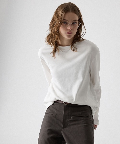 CLEL(クレイル)の「【CLEL】Giza Cotton Crew-Neck T-Shirt / ギザコットン クルーネックTシャツ(ロンT/吸水速乾)(Tシャツ/カットソー・メンズ・ブラック/ホワイト/グレー系/ダークブラウン/ワインレッド/グレー系1・S/XS/L/M)」の15枚目の写真