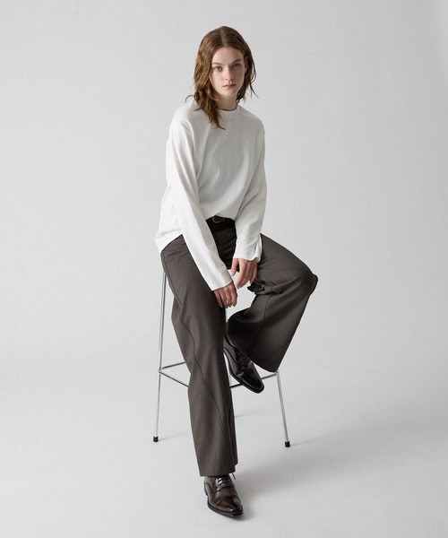 CLEL(クレイル)の「【CLEL】Giza Cotton Crew-Neck T-Shirt / ギザコットン クルーネックTシャツ(ロンT/吸水速乾)(Tシャツ/カットソー・メンズ・ブラック/ホワイト/グレー系/ダークブラウン/ワインレッド/グレー系1・S/XS/L/M)」の16枚目の写真