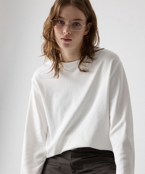 CLEL(クレイル)の「【CLEL】Giza Cotton Crew-Neck T-Shirt / ギザコットン クルーネックTシャツ(ロンT/吸水速乾)(Tシャツ/カットソー・メンズ・ブラック/ホワイト/グレー系/ダークブラウン/ワインレッド/グレー系1・S/XS/L/M)」の17枚目の写真