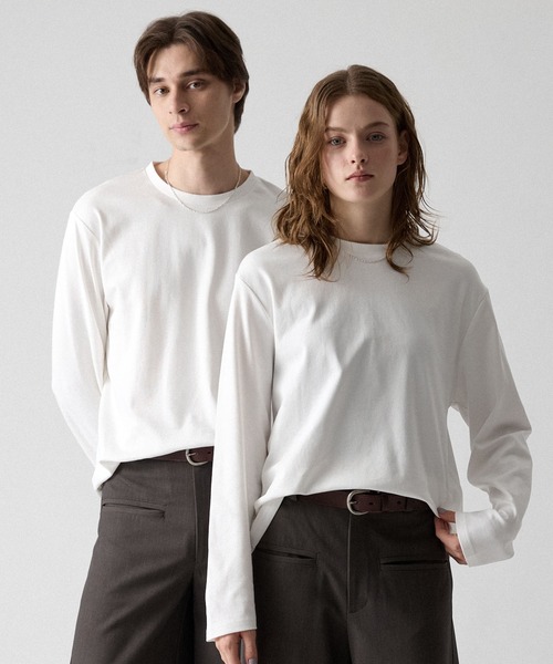 CLEL(クレイル)の「【CLEL】Giza Cotton Crew-Neck T-Shirt / ギザコットン クルーネックTシャツ(ロンT/吸水速乾)(Tシャツ/カットソー・メンズ・ブラック/ホワイト/グレー系/ダークブラウン/ワインレッド/グレー系1・S/XS/L/M)」の18枚目の写真