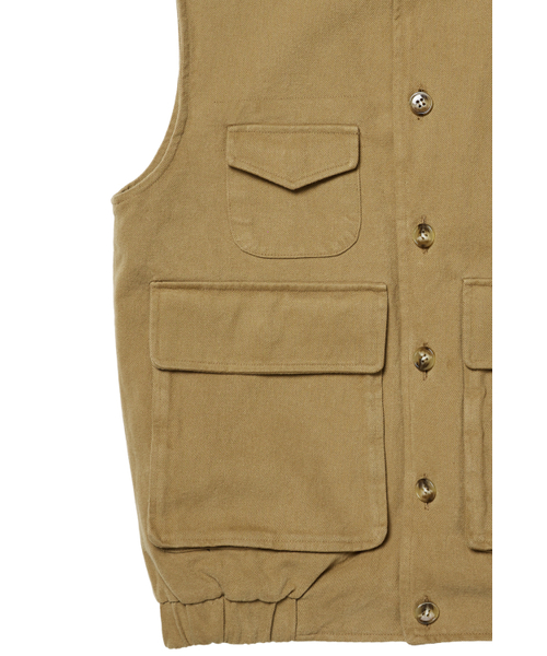 DEINET(ダイニット)の「DEINET MULTI POCKET COTTON VEST IN BEIGE(ベスト・レディース・その他・FREE)」の4枚目の写真