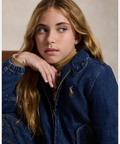 POLO RALPH LAUREN CHILDRENSWEAR(ポロ ラルフ ローレン チルドレンズウェア)の「インディゴ デニム モックネック ジャケット(デニムジャケット・キッズ・ブルー・L/M/S/XL)」の7枚目の写真