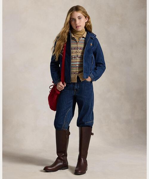 POLO RALPH LAUREN CHILDRENSWEAR(ポロ ラルフ ローレン チルドレンズウェア)の「インディゴ デニム モックネック ジャケット(デニムジャケット・キッズ・ブルー・L/M/S/XL)」の8枚目の写真