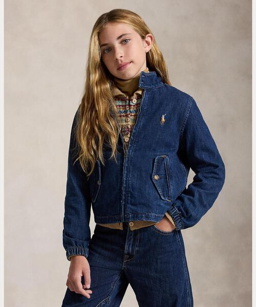 POLO RALPH LAUREN CHILDRENSWEAR(ポロ ラルフ ローレン チルドレンズウェア)の「インディゴ デニム モックネック ジャケット(デニムジャケット・キッズ・ブルー・L/M/S/XL)」の9枚目の写真