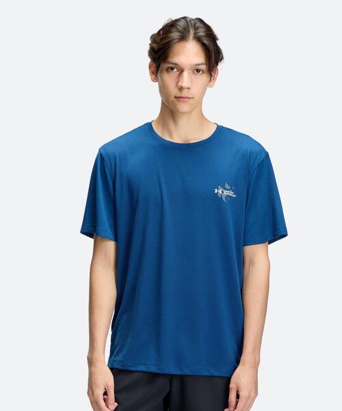 UNDER ARMOUR(アンダーアーマー)の「UAベロシティ フラッシュ キューブ ショートスリーブ Tシャツ(ランニング/メンズ)(Tシャツ/カットソー・メンズ・ブルー系・S/L/M/XL)」の1枚目の写真