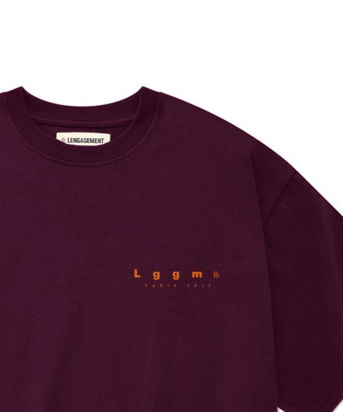LENGAGEMENT（ランガージュマン）の「オーバーサイズスモール LGGM 半袖Tシャツ [ワイン]（Tシャツ/カットソー・レディース・その他・95）」の4枚目の写真