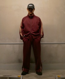 TENEZ（テネス）の「TENEZ Track Jacket Two Stripes (エンジ)（セットアップ）」
