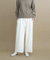 cloenc | SMOOTHKEEP ジョーゼットイージ-ワイドパンツ【着用シワ軽減/マシンウォッシュ】(その他パンツ)