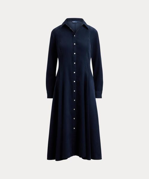 コーデュロイ Aライン シャツドレス（シャツワンピース）｜POLO RALPH