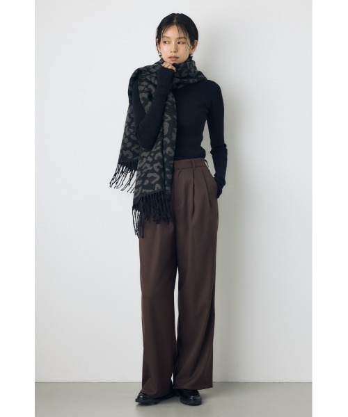 AZUL by moussy(アズールバイマウジー)の「ビッグレオパードストール 秋服 冬服 マフラー ヒョウ柄(ストール/ショール・レディース・ブラウン系その他/グレー系その他・FREE)」の5枚目の写真