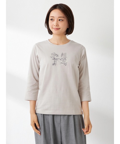 McGREGOR(マックレガー)の「シティプリント七分袖Tシャツ(Tシャツ/カットソー・レディース・ダークオリーブ/サンドグレー/コーラル・L/M)」の1枚目の写真