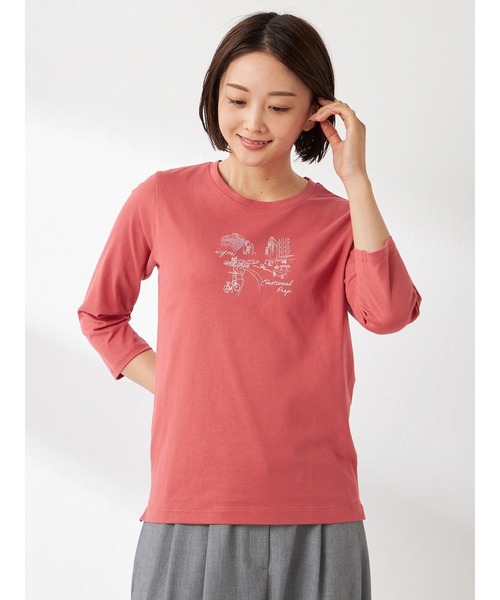 McGREGOR(マックレガー)の「シティプリント七分袖Tシャツ(Tシャツ/カットソー・レディース・ダークオリーブ/サンドグレー/コーラル・L/M)」の3枚目の写真