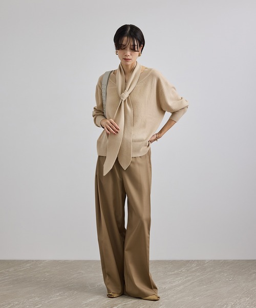 SALON adam et rope'(サロン アダム エ ロペ)の「WOOL/CASH ウールカシミヤストール(ストール/ショール・レディース・ベージュ・FREE)」の3枚目の写真